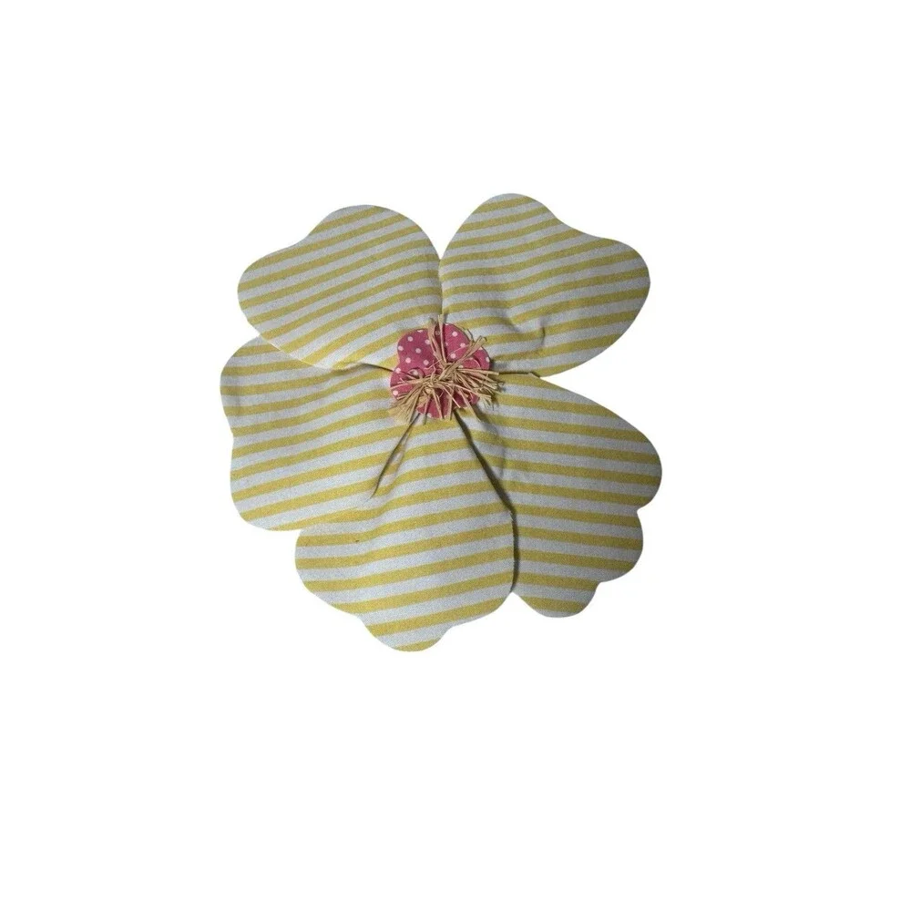 Pottery Barn Fabric Flower Wall Hangings, set of 8- Easter Spring Baby Bloom New